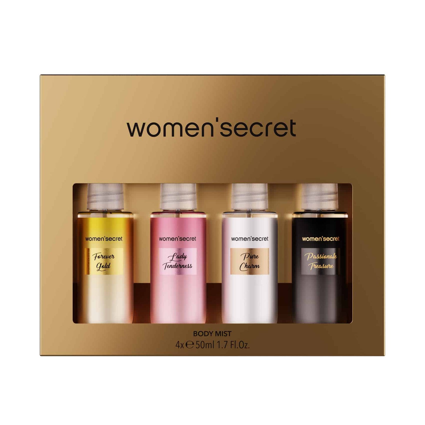 Women’Secret Body Mist Coffret Metallic 4x50ml