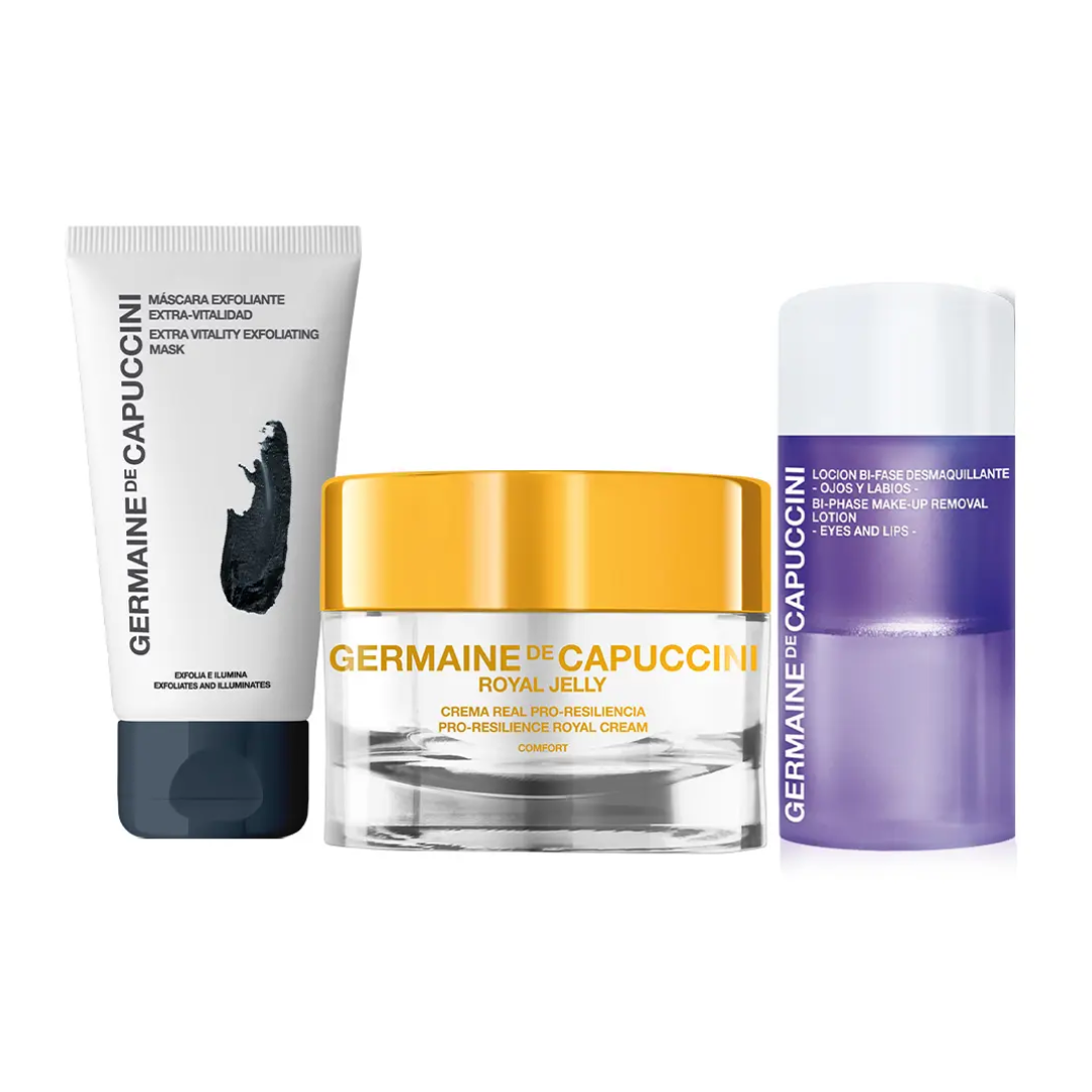 Germaine De Capuccini Moments Set – Royal Jelly Comfort Cream 50ml+ BiPhase 50ml+Custom Mask 50ml