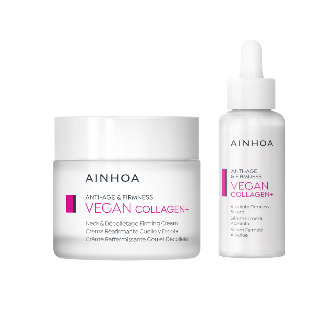 Ainhoa Vegan Collagen Neck 50Ml+ Vegan Collagen Serum 50Ml +3 Sample Skin Primer