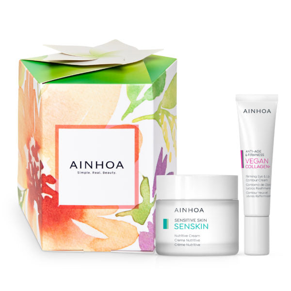 Ainhoa Blossom Pack Senskin Nutritive 50ml + Vegan Collagen + Eye + Lip Contour 15ml