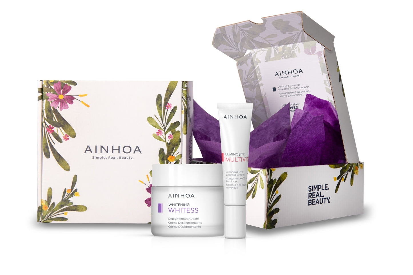 Ainhoa Pack Whitess Depigmentant Cream 50ml & Multivit Luminous Eye Contour Cream 15ml