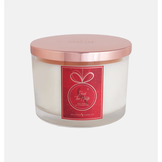 Christmas Collection - Shearer Candles -Deck the Halls 3 wick candle