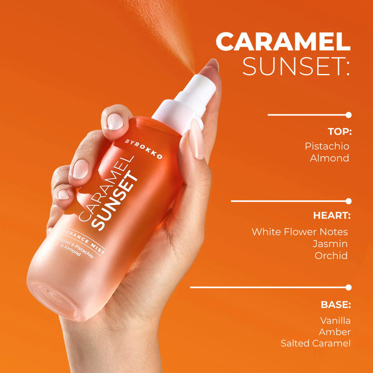 Byrokko Caramel Sunset Fragrance Mist 150Ml