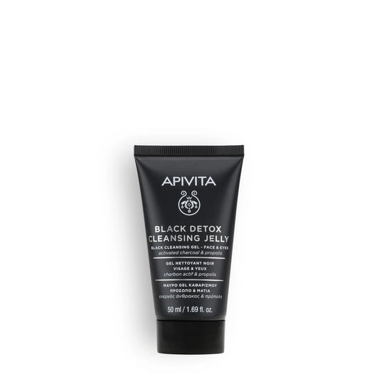 APIVITA BLACK DETOX CLEANSING JELLY MINI 50ml (FACE & EYES)
