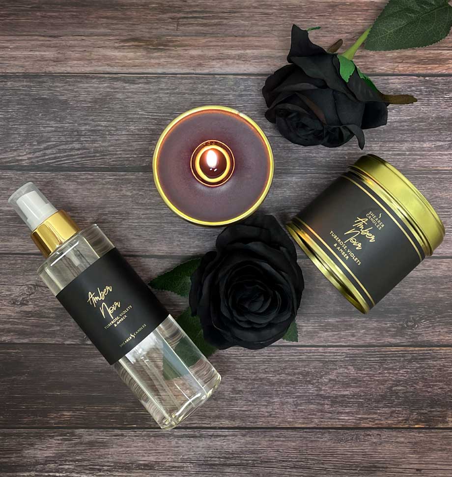 Shearer Amber Noir Large Tin Candle