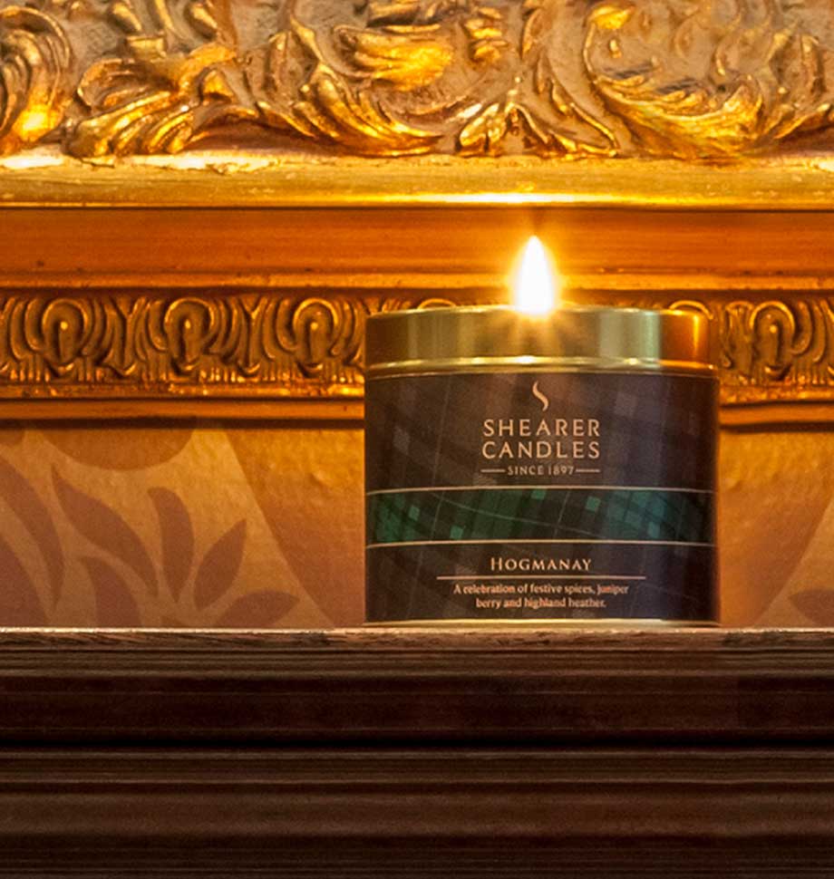 Shearer Hogmanay Tin Candle