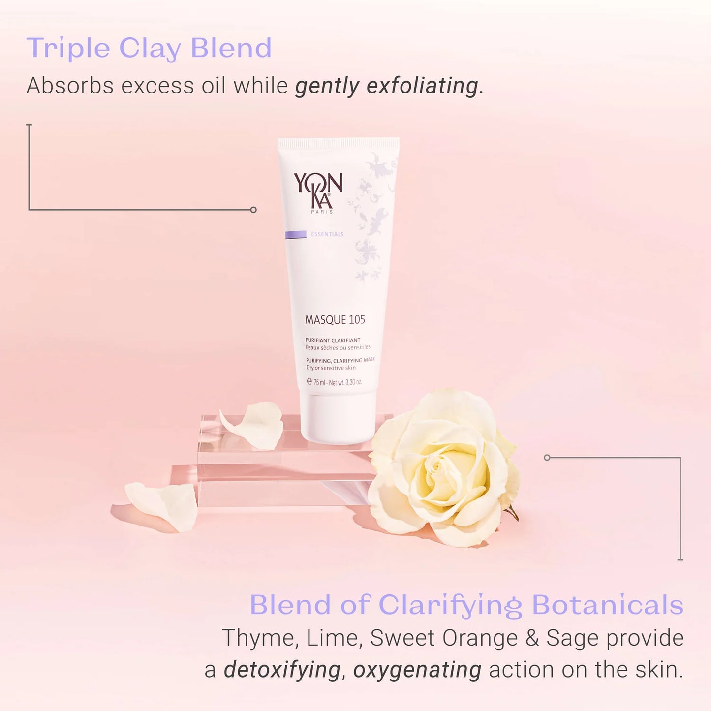 Yon-Ka Masque 105 75ml – Dry & Sensitive Skin – Purifying – Clarifying- Soothing