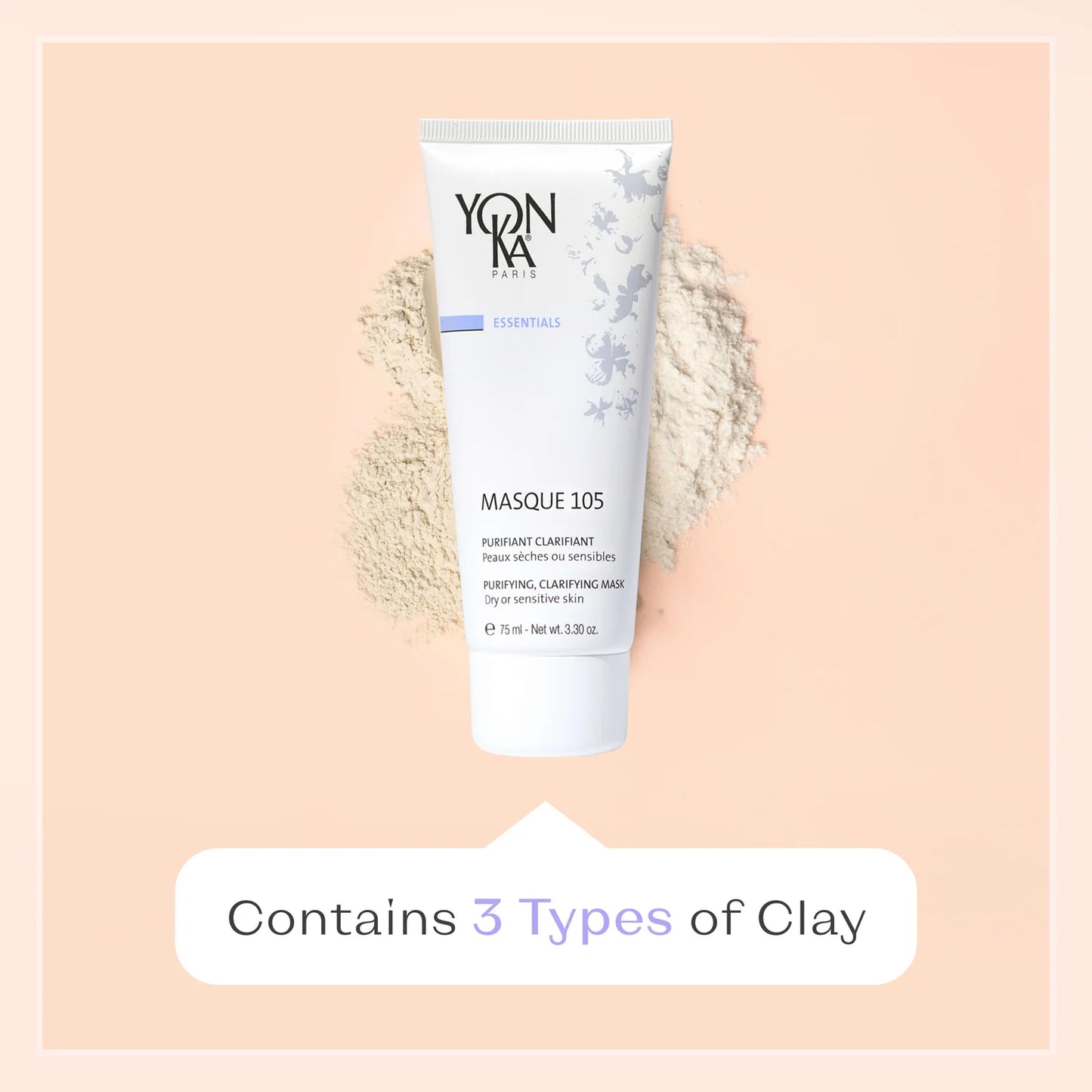 Yon-Ka Masque 105 75ml – Dry & Sensitive Skin – Purifying – Clarifying- Soothing