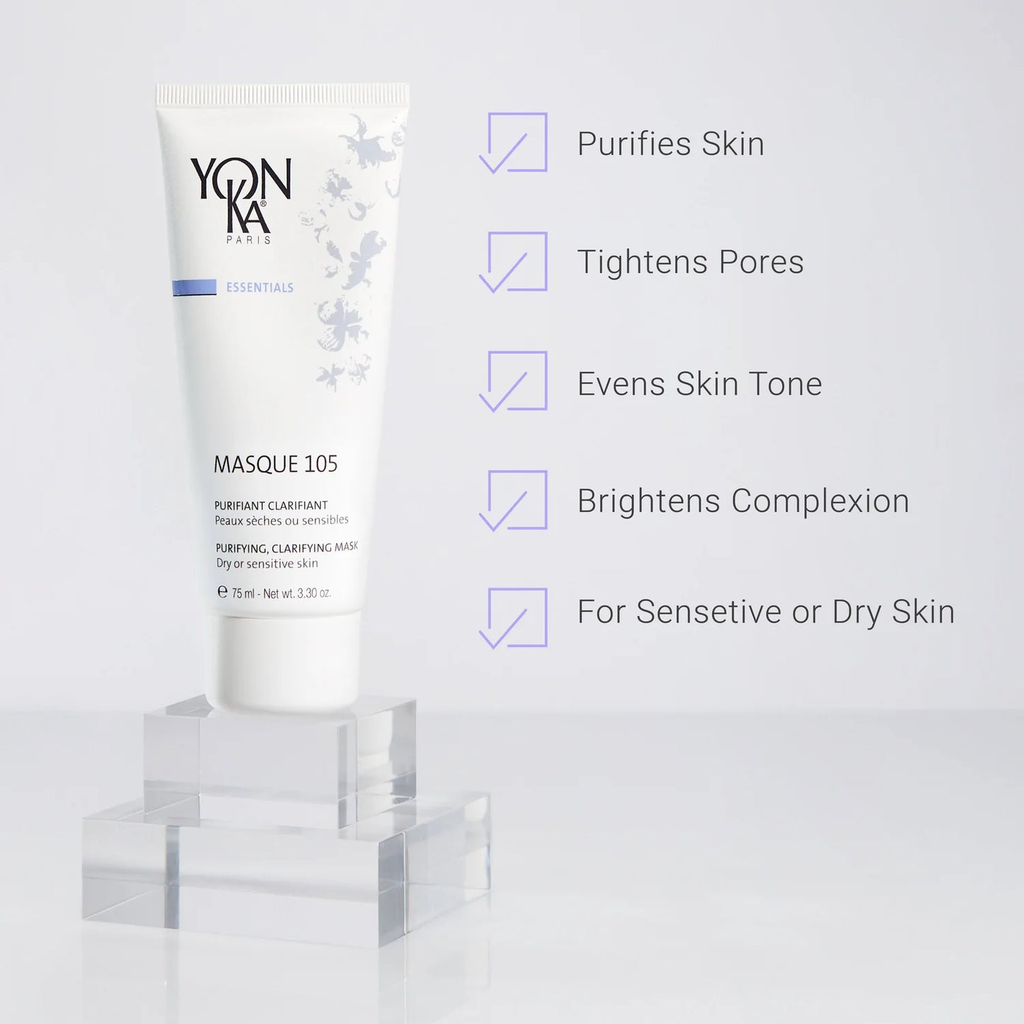 Yon-Ka Masque 105 75ml – Dry & Sensitive Skin – Purifying – Clarifying- Soothing