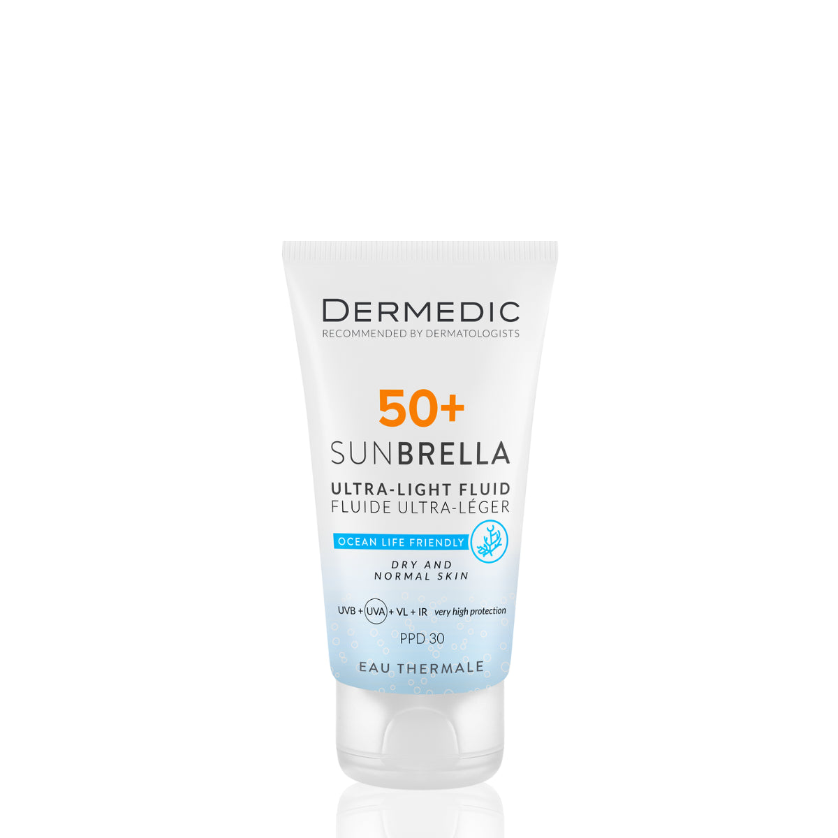 Ultra-light SPF 50+ fluid dry and normal skin, 40 ml