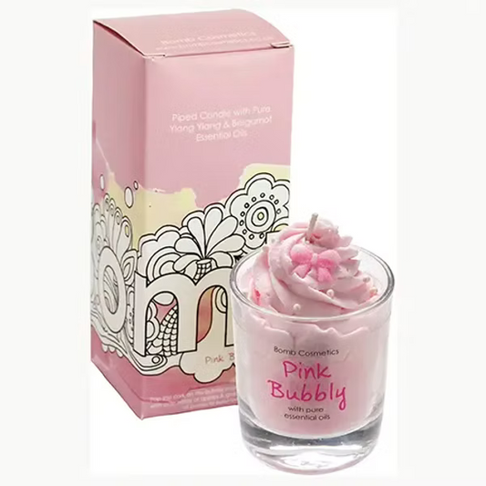Pink Bubbly - Piped Candle