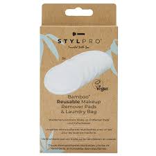 STYLPRO PO1385 BAMBOO REUSABKE MAKE UP REMOVER PADS & LAUNDRY BAG