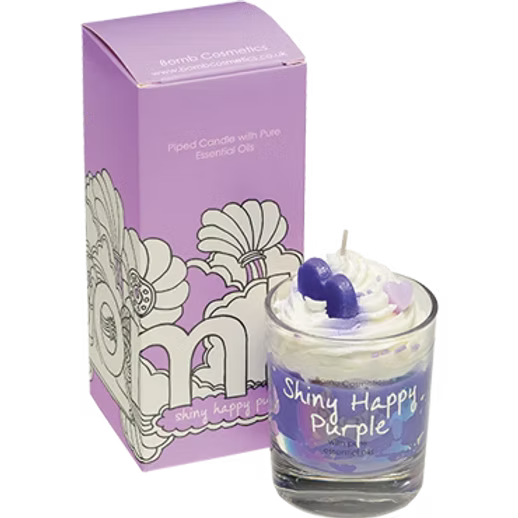 Shiny Happy Purple - Piped Candle
